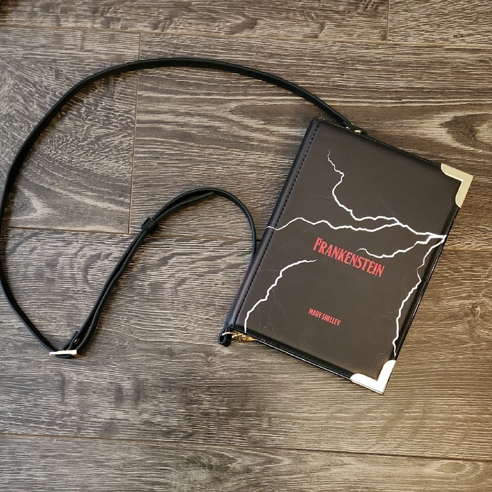 Frankenstein Black Book Handbag Crossbody Purse - WELL READ